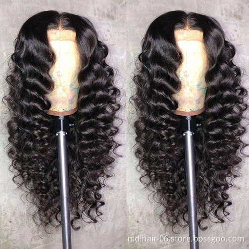 Wholesale Brazilian Loose Deep Wave Lace Closure Human Hair Wigs For Women Remy Human Hair Wig With Baby Hair